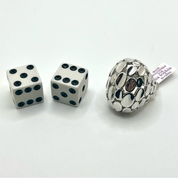 Lia Sophia Silver Tone Dome Ring Size 8 NWT Bold Statement - Picture 6 of 7